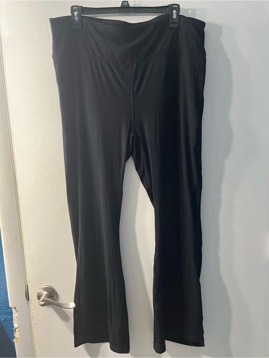 Crane Pants - Women's Black Ribbed Stretch High-Waist Leggings